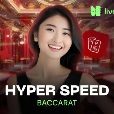 Hyper Speed Baccarat online game logo by Evolution on naobet-casino.de